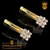 Buy 14k gold earrings for women armenian gold fashion jewelry где купить золотые серьги с драгоценными камнями недорого Серьги из золота (6)